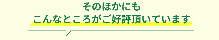 そのほかにもこんなところがご好評いただいています